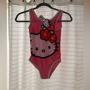 Hello Kitty Floral Pink One Piece Swimsuit